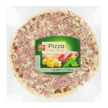 Pizza ronde jambon fromages